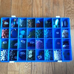 Lot of semi precious stone beads and stone beads